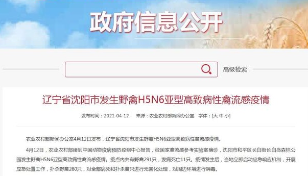 辽宁H7N9最新消息核实