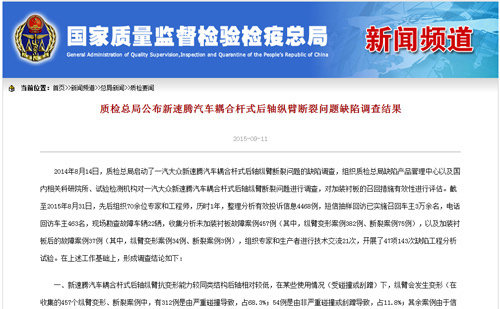 速腾质检总局最新动态